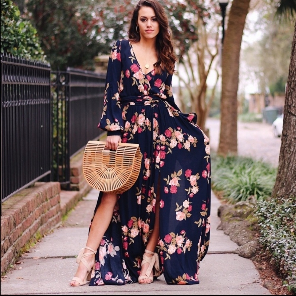 Vici - Black Floral Maxi Dress